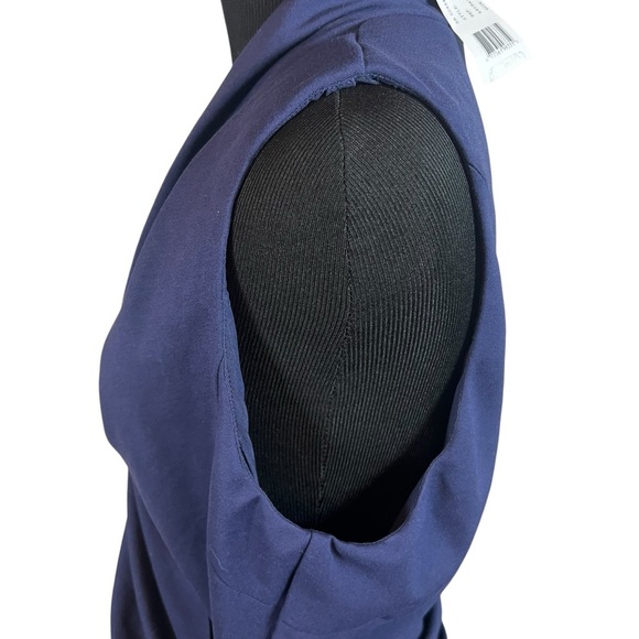 Nicole Miller- Elegant Navy Sleeveless Dress. Size XL NWT - Picture 4 of 7